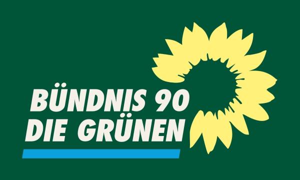 Zu sehen ist das Logo der Partei Bündnis 90/ Die Grünen