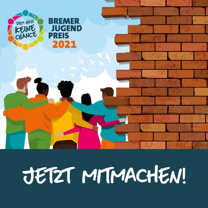 Ein Poster von Bremer Jugend Preis 2021.