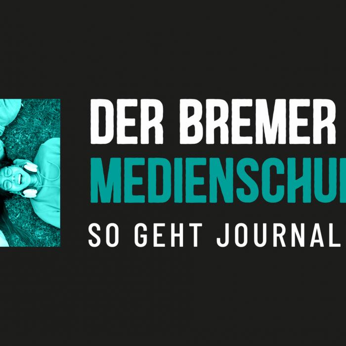 Ein Poster von einer Bremer Medienschultag unter dem Motto " So geht Journalismus".